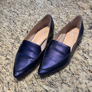 Franco Sarto Metallic Blue Flats
